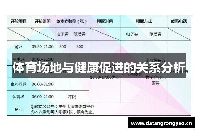 体育场地与健康促进的关系分析